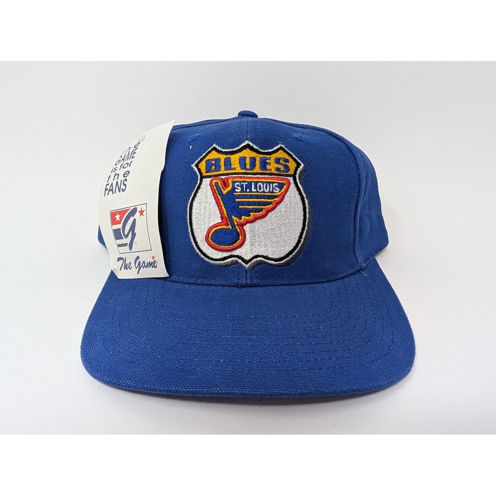VINTAGE St. Louis Blues Hat Cap Snap Back Mens One Size Blue NHL Hockey The Game